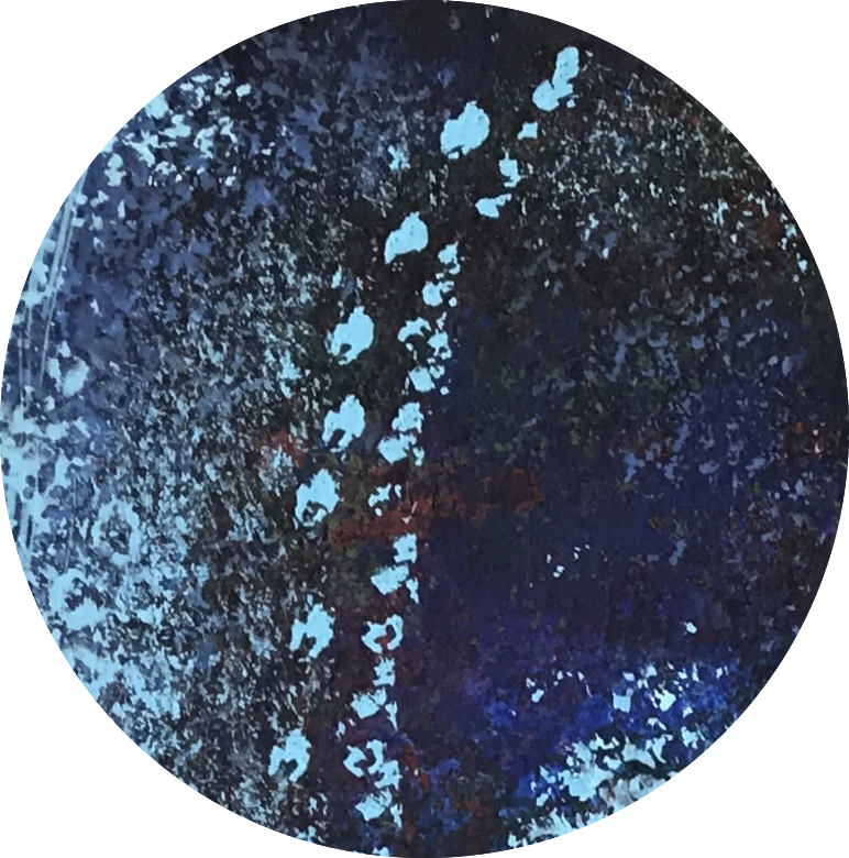 A circle from the abstract painting Place of Mysticism by Bess Meek