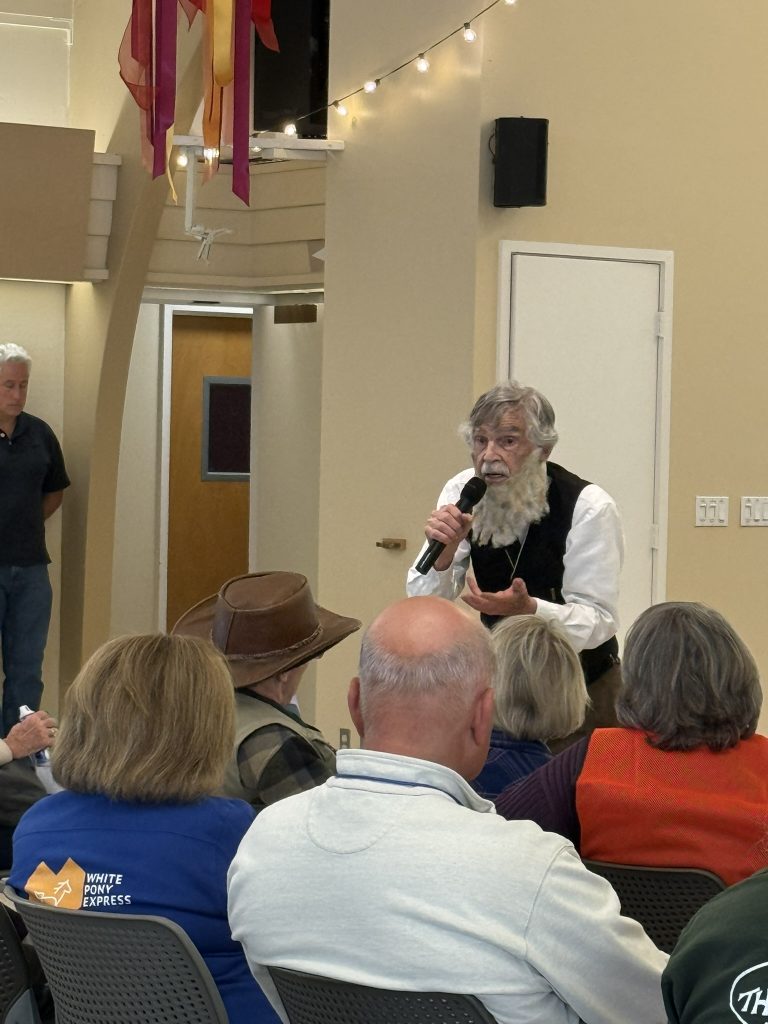 Don Baldwin aka John Muir speaking in the Parish Hall