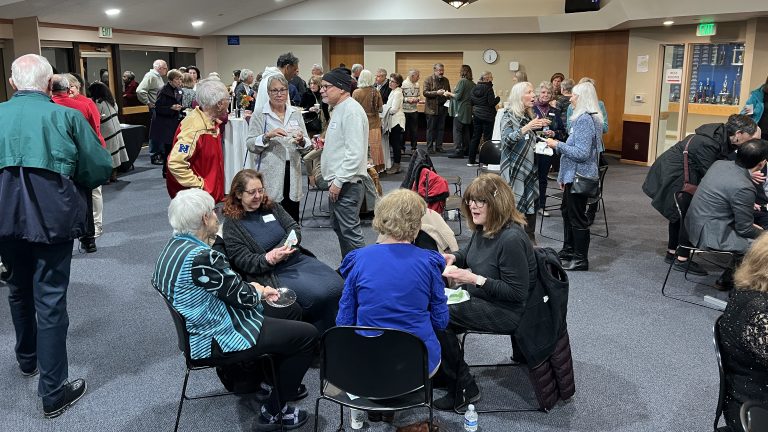 People enjoying being together at the celebration