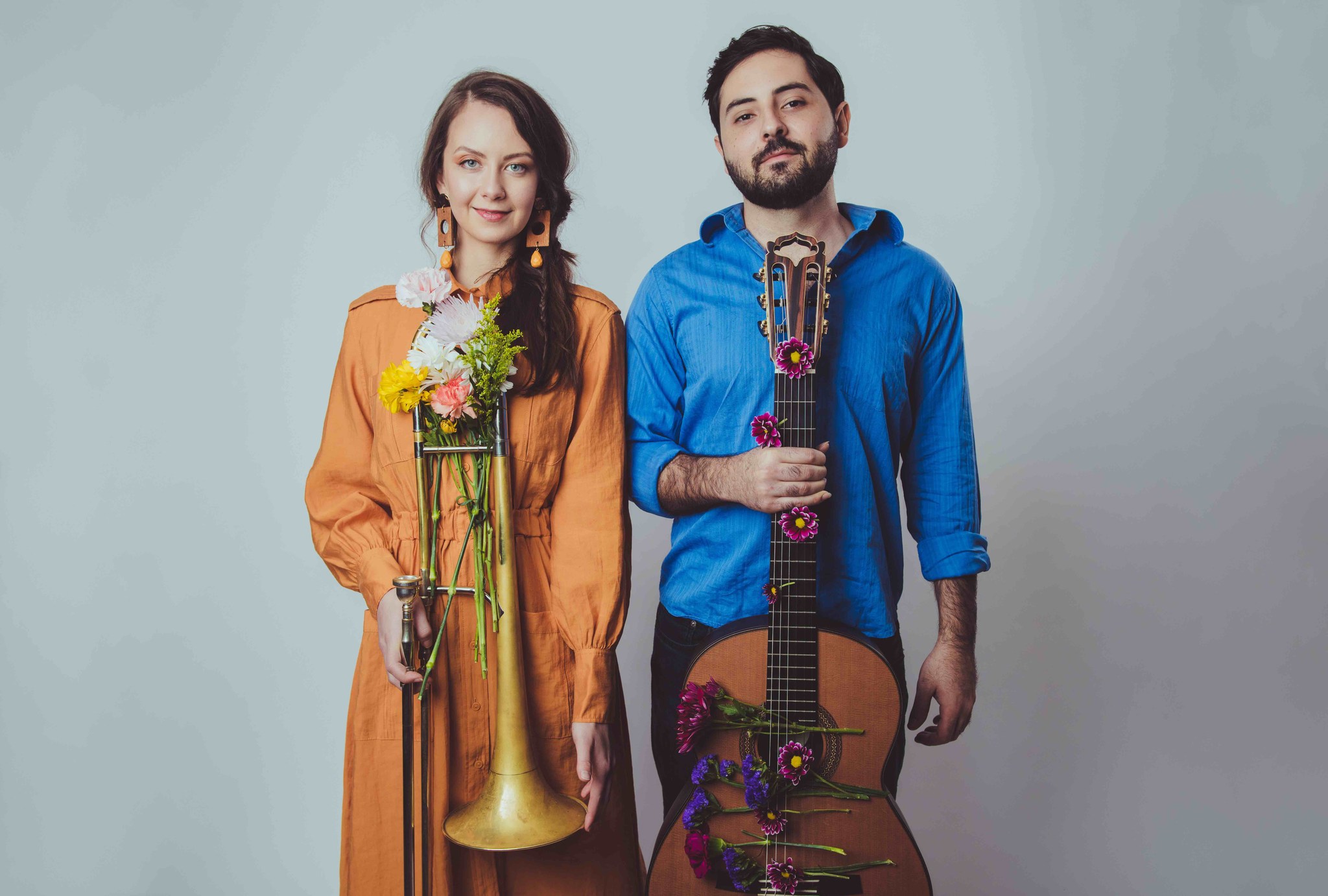 Natalie Cressman and Ian Faquini from their album cover.